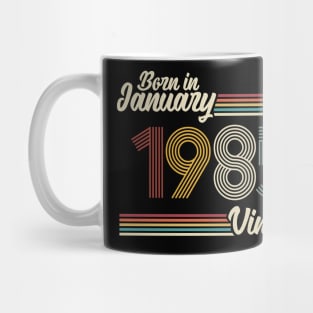 Vintage Born in January 1985 Mug